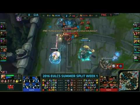 [highlights] FNC vs GIA Game 2 LCS mùa hè 2016