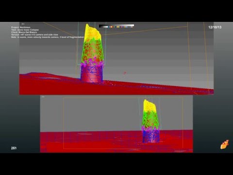Breakdown ThinkingParticles 6 vfx scenes - tower collapse 1