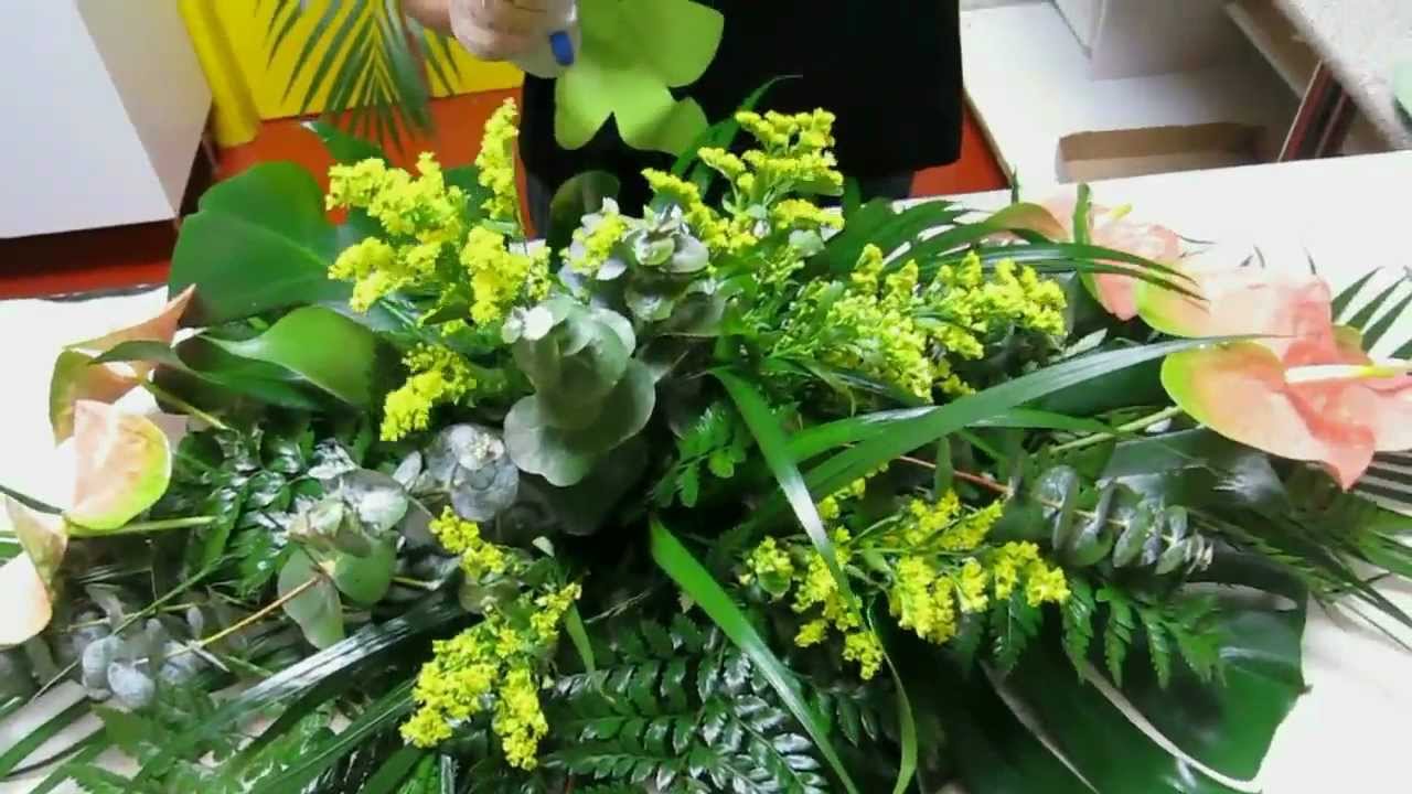 Preparar Palma flores y plantas funeral Zaragoza www.elrincondelasflores.com