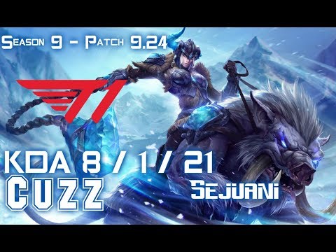 T1 Cuzz SEJUANI vs SHACO Jungle - Patch 9.24 KR Ranked