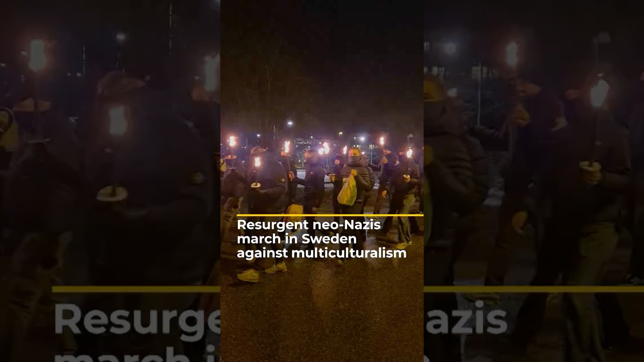 Resurgent neo-Nazis march against multiculturalism in Sweden's capital