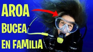 PRIMERA VEZ que AROA bucea EN FAMILIA fuera de LA PISCINA