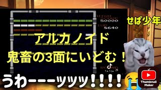 昭和ファミコン物語　その14  激ムズで有名なアルカノイドの3面にせぱ少年が挑む！😡　＃ファミコン　＃昭和　＃アルカノイド　＃タイトー　＃ブロック崩し　＃猫ミーム　＃猫マニ