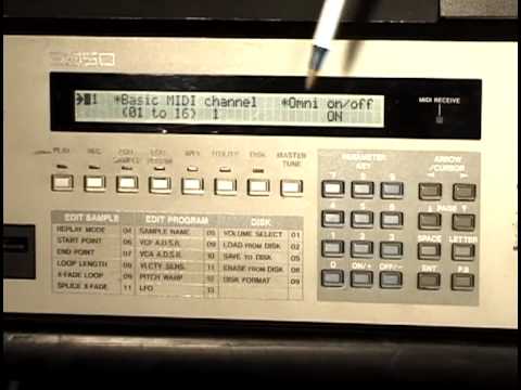 AKAI S950 MIDI Setup