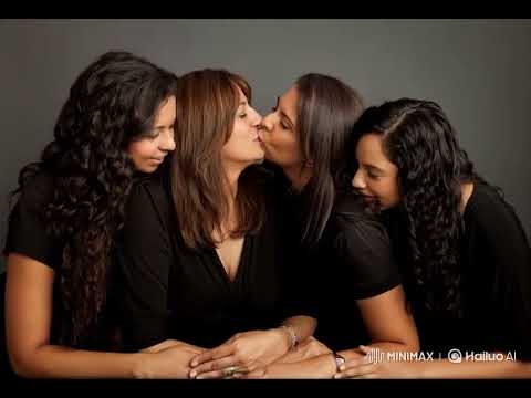 🔥💋 Four women, four generations, one unforgettable kiss 😘✨Four Beautiful Share a Sweet & Cute Kiss 😘