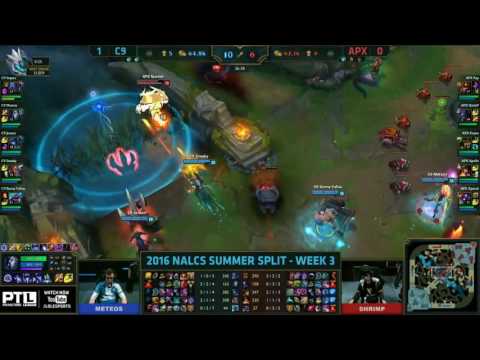 LoL Highlights APX vs C9 Game 2   LCS NA Summer 2016 19 06 2016   Apex Gaming vs Cloud9