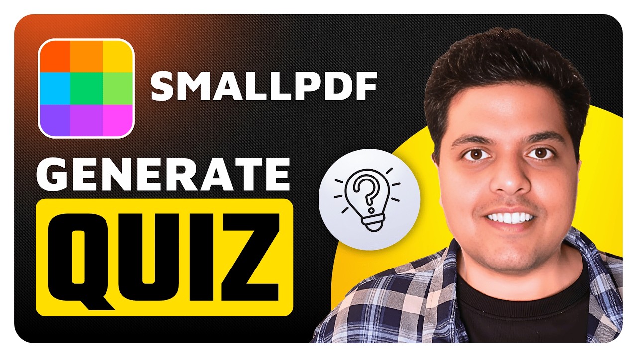 How To Convert PDF To Quiz in Smallpdf with AI - Quiz Generator Guide