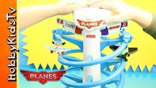 Disney Planes Spiral Flying Racers Dusty and Ripslinger Fisher Price Flight Race HobbyKidsTV