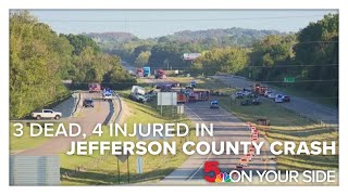 3 dead, 4 injured in Jefferson County crash Sunday afternoon
