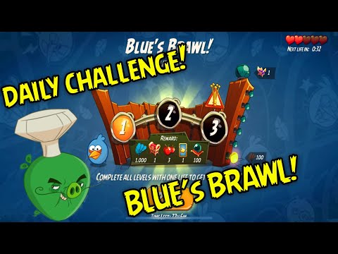 ANGRY BIRDS 2 | DAILY CHALLENGE! 14/09/2021 | BLUE'S BRAWL! | KING PIG GAMEPLAY WALKTHROUGH