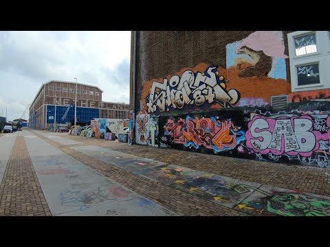 Caminhando em Amsterdã | Norte, área NDSM 🌥️ | Holanda - 4K60