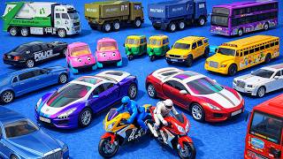 Download lagu Amazing Toy Vehicle Collection 🚗 School Bus, Police Car, Limousine & Garbage Truck mp3
