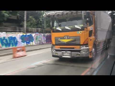 Special Light Orange and Silver Hino 700 Profia Wing Van Truck in C5 Southbound