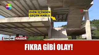 Evin ortasından fiber kablo geçiyor