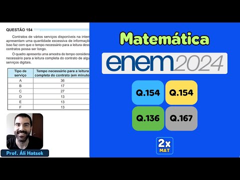 Resolução Matemática ENEM 2024 - Questão 154 - Caderno Azul | Contratos de vários serviços