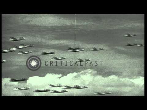 General Doolittle and General Spaatz honor 389th Bombardment Group for completing...HD Stock Footage