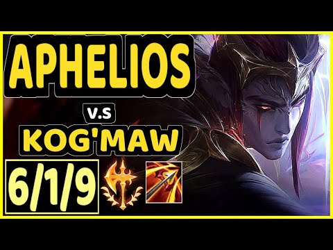 BMAV (APHELIOS) vs KOG'MAW - 6/1/9 KDA BOTTOM ADC GAMEPLAY - KR Ranked GRANDMASTER