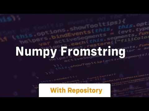 Numpy Fromstring
