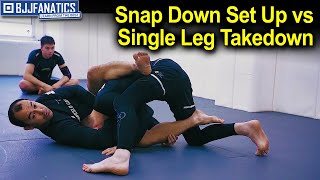 Snap Down Set Up vs Single Leg Takedown by Marcelo Garcia