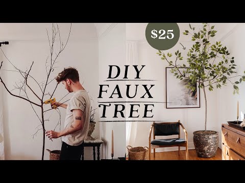 DIYing The REALEST Faux Tree for $25 (9' Tall) 🍃 Affordable + Easy to Recreate!