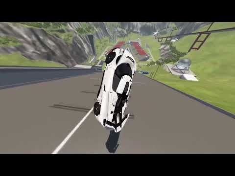 Cars Vs Giant Ramp but REVERSE #8 - Beamng Drive
