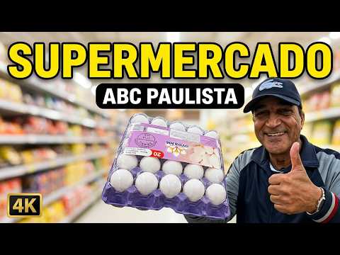 COMPRAS NO SUPERMERCADO FUI FAZER COMPRAS NO SUPERMERCADO ABC PAULISTA SÃO PAULO BRASIL 4K