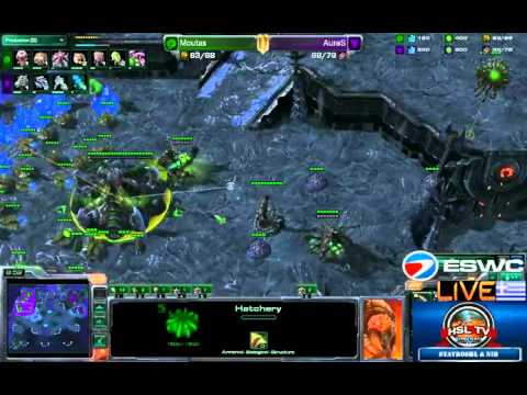 ESWC Grand Finals 2011 Moutas(Z) vs Aures(T) Set 1 Group A Shakuras Plataeau