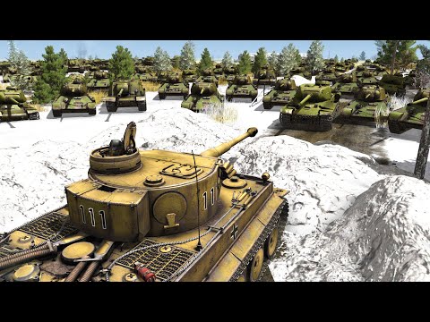 Can 1 TIGER TANK Destroy 1,000 SOVIET TANKS!? - Call to Arms: Gates of Hell Battle Simulator