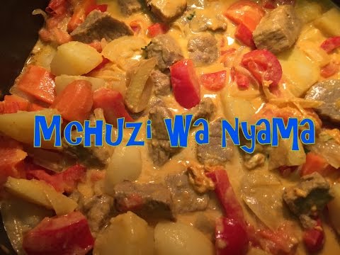 Tanzanian Coconut Beef Stew - Mchuzi wa Nyama wa Nazi (In Swahili and English)