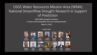 Drought Prediction & Water Availability Listening Session: USGS National Streamflow Drought Research