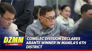 Download lagu Comelec division declares Abante winner in Manila's 6th District | DZMM TeleRadyo mp3