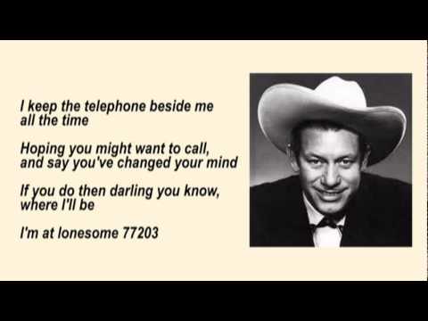Lonesome 77203 - Hawkshaw Hawkins