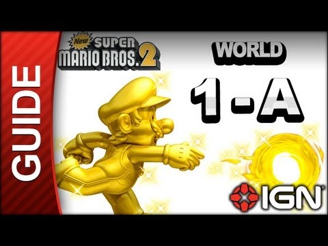 New Super Mario Bros. 2 - Star Coin Guide - World 1-A - Walkthrough