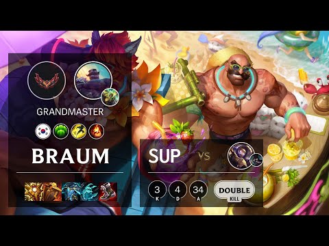 Braum Support vs Blitzcrank - KR Grandmaster Patch 12.5