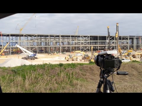 Tesla giga texas terafactory Live View