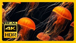 4K HDR Stunning Jellyfish Aquarium Relaxing Music For Meditation Relax Sleep 4K HDR Screensaver