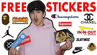 HOW TO GET FREE STICKERS FROM ANY COMPANY!!