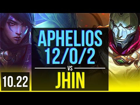 APHELIOS & Thresh vs JHIN & Pantheon (ADC) | 12/0/2, Legendary, 300+ games | KR Challenger | v10.22