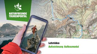 Onlineschulung Naturfreunde Tourenportal - Aufbaumodul