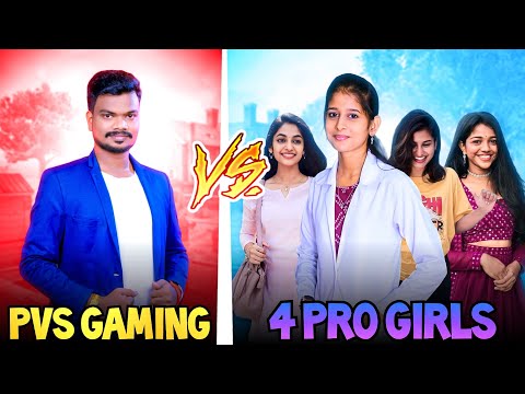PVS VS 4 PRO GIRLS CALLED ME NOOBS CLASH SQUAD IN TAMIL - FREE FIRE INDIA