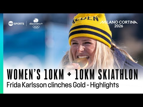 Sweden's Frida Karlsson wins gold in women’s 10km + 10km skiathlon 🇸🇪 | Winter Olympics 2026