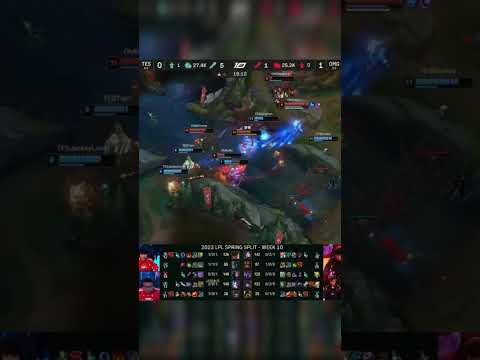 LPL TES Rookie Quadra kill LeBlanc (OMG vs TES)
