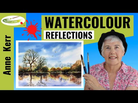 How to Paint Reflections In WATERCOLOUR. (Easy step by step)  By professional artist ANNE KERR