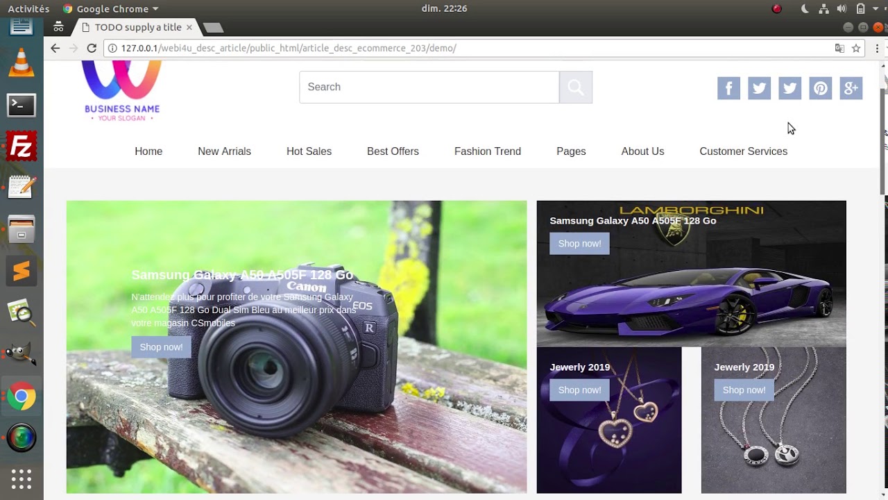 free bootstrap ecommerce template.