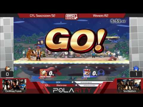 CFL Smackdown 92 WiiU - DaWangThang (Duck Hunt) vs SolBadGuy (Sonic) - Winners R2