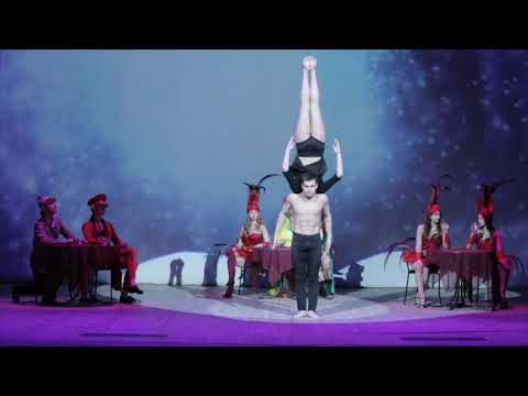 184 Duo pole dance, Adagio duo, Aerial net solo