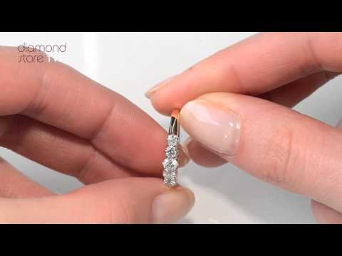 FT27-72XUA - Elegant Ellie 18K Gold 5 Stone Diamond Eternity Ring 0.50CT G/VS