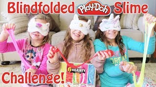 Blindfolded Play-doh SLIME Challenge! | Crazy8Family