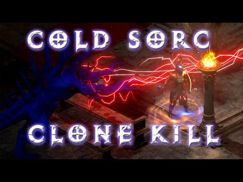 Cold Sorc kills Diablo Clone easy! [Diablo 2 Resurrected Gameplay]