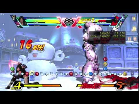 UMVC3 X-23 Super Jump Grab Conversion 590 Damage